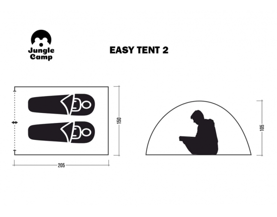 Летняя палатка JUNGLE CAMP Easy Tent 2