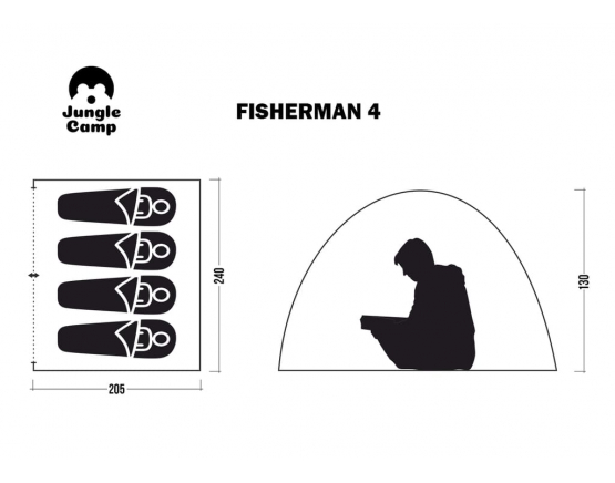 Летняя палатка JUNGLE CAMP Fisherman 4
