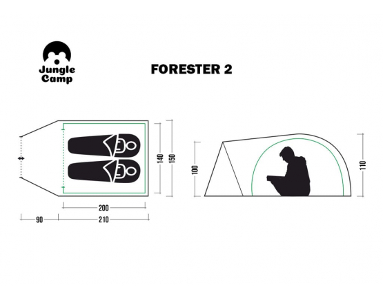 Летняя палатка JUNGLE CAMP Forester 2