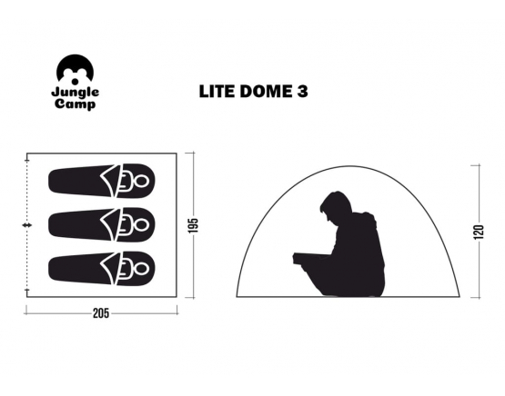 Летняя палатка JUNGLE CAMP Lite Dome 3 зеленый