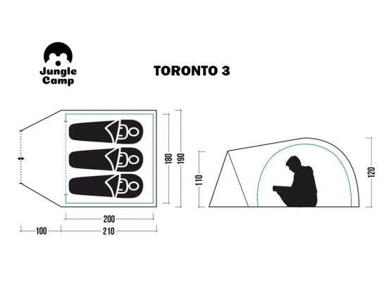 Летняя палатка JUNGLE CAMP Toronto 3