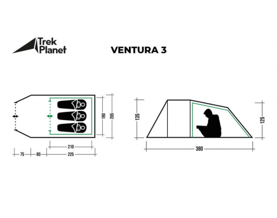Летняя палатка TREK PLANET Ventura 3