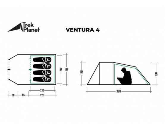 Летняя палатка TREK PLANET Ventura 4