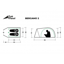 Летняя палатка TREK PLANET Bergamo 2