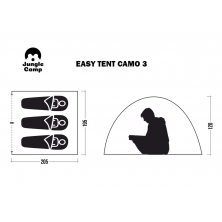 Летняя палатка JUNGLE CAMP Easy Tent Camo 3