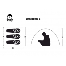 Летняя палатка JUNGLE CAMP Lite Dome 3 зеленый