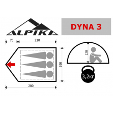 Летняя палатка Alpika Dyna-3