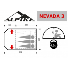 Летняя палатка Alpika Nevada-3