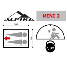 Летняя палатка Alpika Mini-2